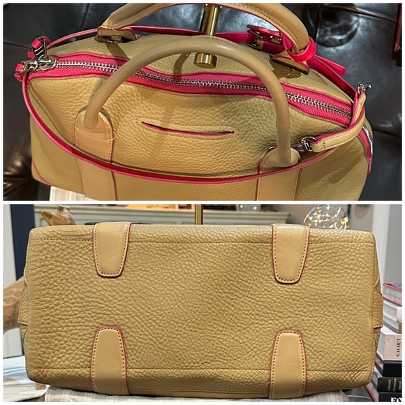 Coach Tan Leather Satchel with Pink Trim (Set of 2) - Picture 7 of 16